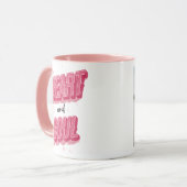Coeur & Soul Pink Texte Art Custom Photo Mug (Devant gauche)