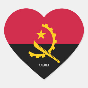 Cœur Splendide Sticker Coeur Patriotique Angola
