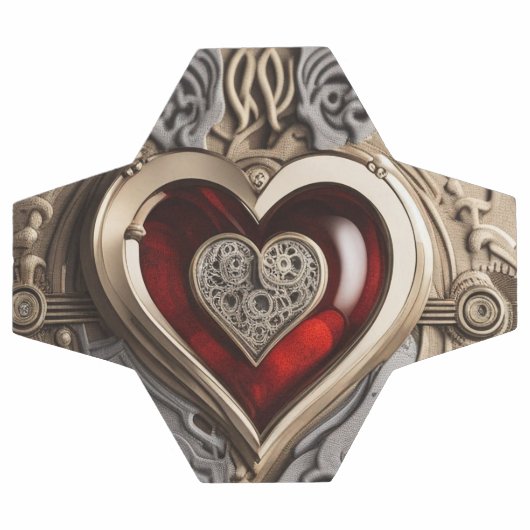 Coeur Steampunk - Amour mécanique complexe (Plat)