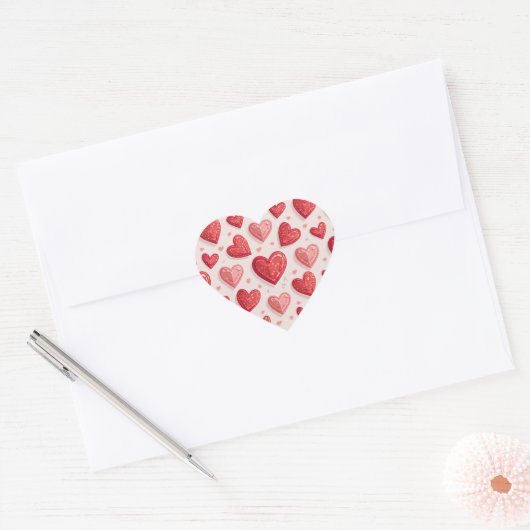 Cœur Sticker (Enveloppe)