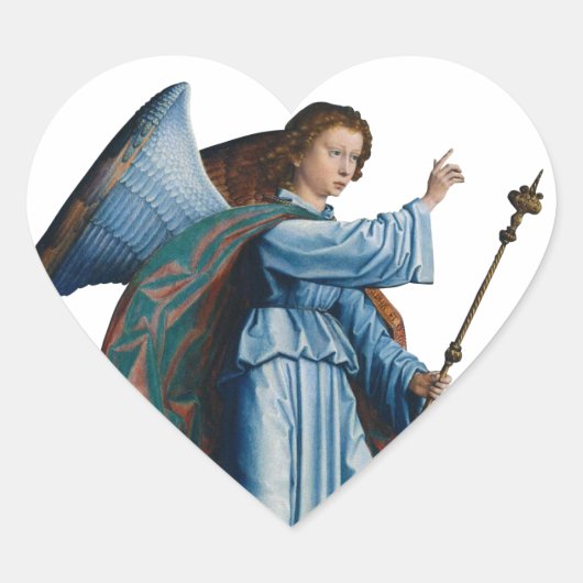 Cœur Sticker à ange médiéval (Devant)