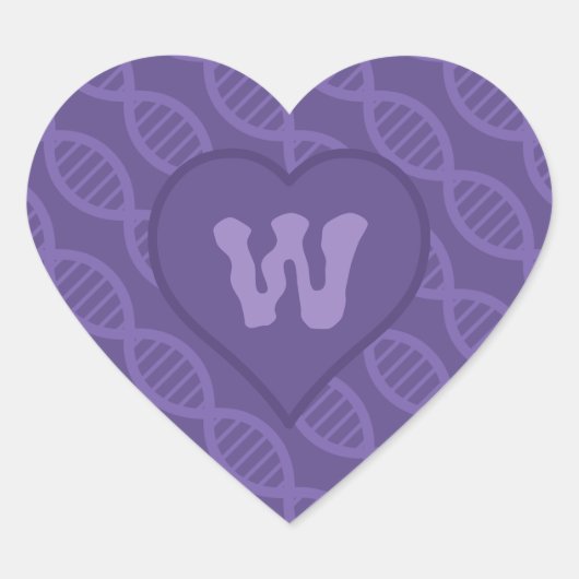 Cœur Sticker à bandes ADN (Devant)