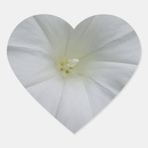 Cœur Sticker à coeur de fleurs blanches
