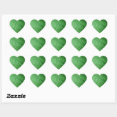 Cœur Sticker à coeur imprimé à fourrure verte (Feuille)
