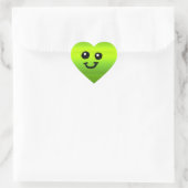 Cœur Sticker à coeur vert brillant (Sac)