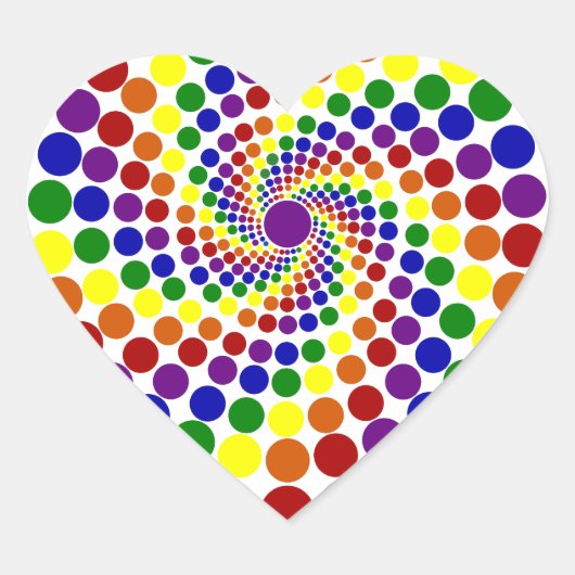 Cœur Sticker à dos de coeur (Devant)