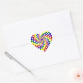 Cœur Sticker à dos de coeur (Enveloppe)