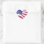 Cœur Sticker à drapeau américain (Sac)
