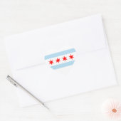 Cœur Sticker à drapeau de Chicago (Enveloppe)