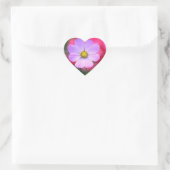Cœur Sticker à fleurs Cosmos rose (Sac)