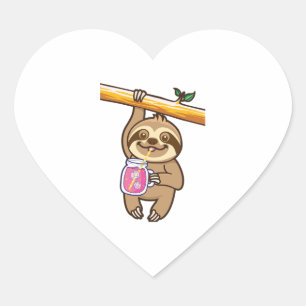 Cœur Sticker à jus de fentes mignonne