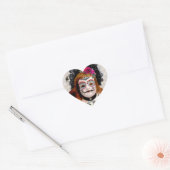 Cœur Sticker à poupée Dia de Muertos (Enveloppe)