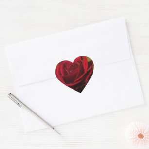 Cœur Sticker à Rose rouge texturé