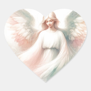 Cœur Sticker Angel du gardien Pastel