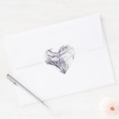 Cœur Sticker Arrière - plan Fractal Spider Web (Enveloppe)
