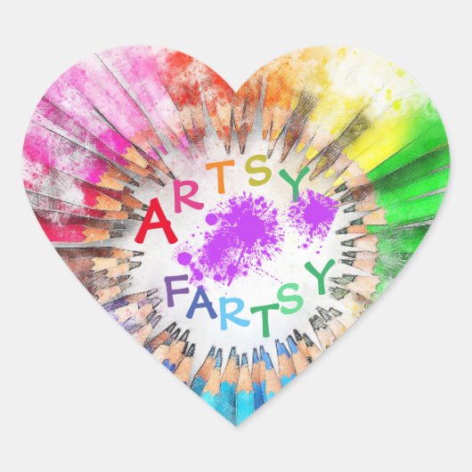 Cœur Sticker Art Artsy Fartsy (Devant)