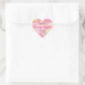 Cœur Sticker Buffet Fleur Rose Whimsical (Sac)