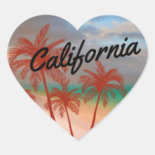 Cœur Sticker californien