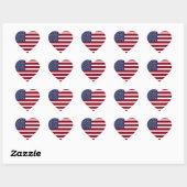 Cœur Sticker CARDIAQUE DE DRAPEAU AMÉRICAIN (Feuille)