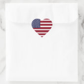 Cœur Sticker CARDIAQUE DE DRAPEAU AMÉRICAIN (Sac)