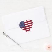 Cœur Sticker CARDIAQUE DE DRAPEAU AMÉRICAIN (Enveloppe)