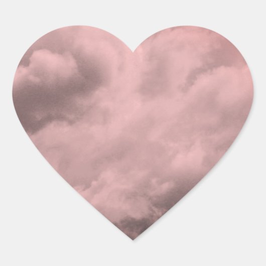CŒUR STICKER CARDIAQUE DE NUAGES ROSES (Devant)