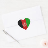 Cœur Sticker cardiaque du drapeau de l'Afghanistan (Enveloppe)