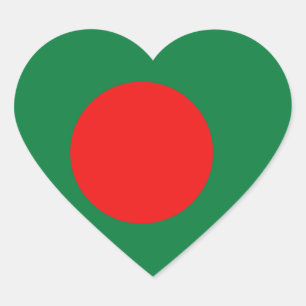 Cœur Sticker cardiaque du drapeau du Bangladesh