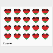Cœur Sticker cardiaque du drapeau du Malawi (Feuille)