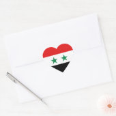 Cœur Sticker cardiaque du drapeau syrien (Enveloppe)