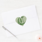 Cœur Sticker cardiaque Lettre C (Enveloppe)