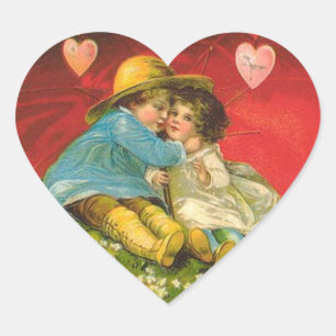 Cœur Sticker cardiaque vintage pour enfants