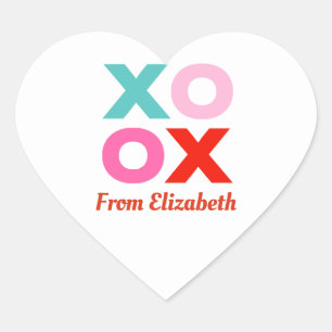 Cœur Sticker cardiaque XOXO Valentines