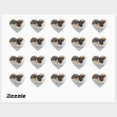 Cœur Sticker centré pour coeur de chat (Feuille)