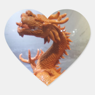 Cœur Sticker chinois Dragon Heart