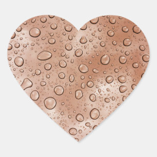 Cœur Sticker Coeur amusant à la goutte d'eau couleur cu