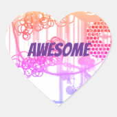 Cœur Sticker Coeur Avec Conception Abstraite (Devant)