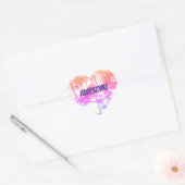 Cœur Sticker Coeur Avec Conception Abstraite (Enveloppe)