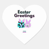 Cœur Sticker Coeur Bunny Fuzzies (Devant)