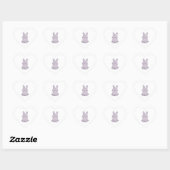 Cœur Sticker Coeur Bunny Zoo Wonky (Feuille)