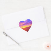 Cœur Sticker Coeur Coucher De Soleil (Enveloppe)