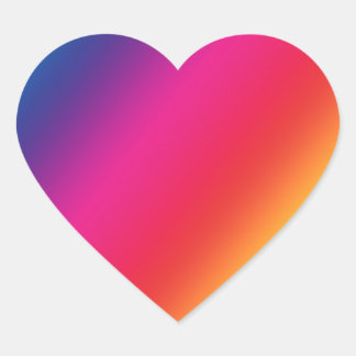 Cœur Sticker Coeur Couleur Arc-en-ciel