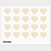 Cœur Sticker Coeur Crème (Feuille)