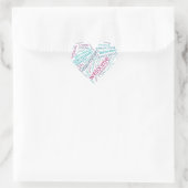 Cœur Sticker Coeur de bienvenue (plusieurs langues) (Sac)