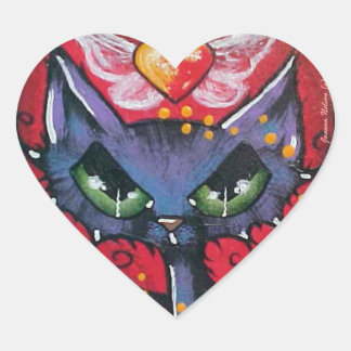 Cœur STICKER coeur de chat
