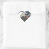 Cœur Sticker Coeur de cygne blanc (Sac)