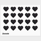 Cœur Sticker Coeur de licorne noire (Feuille)