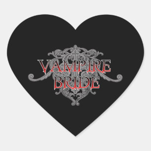 Cœur Sticker Coeur de Mariée Vampire