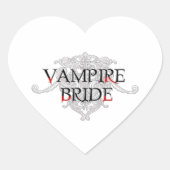 Cœur Sticker Coeur de Mariée Vampire (Devant)