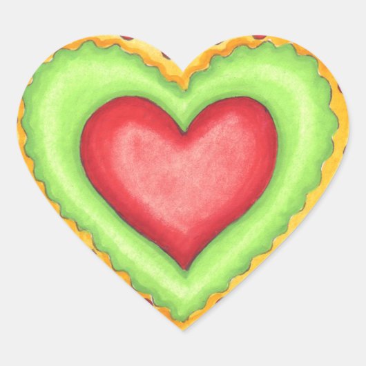 Cœur Sticker Coeur de Noël (Devant)